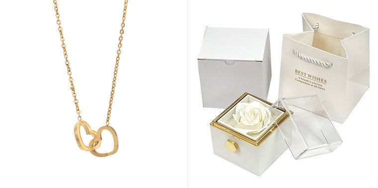 Rotating Soap Flower Rose Jewellery Gift Box – Elegant Packaging with Forever Rose