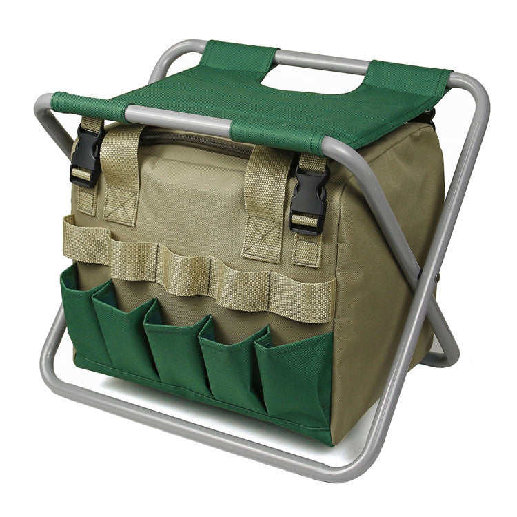 Foldable Garden Stool with Tool Bag