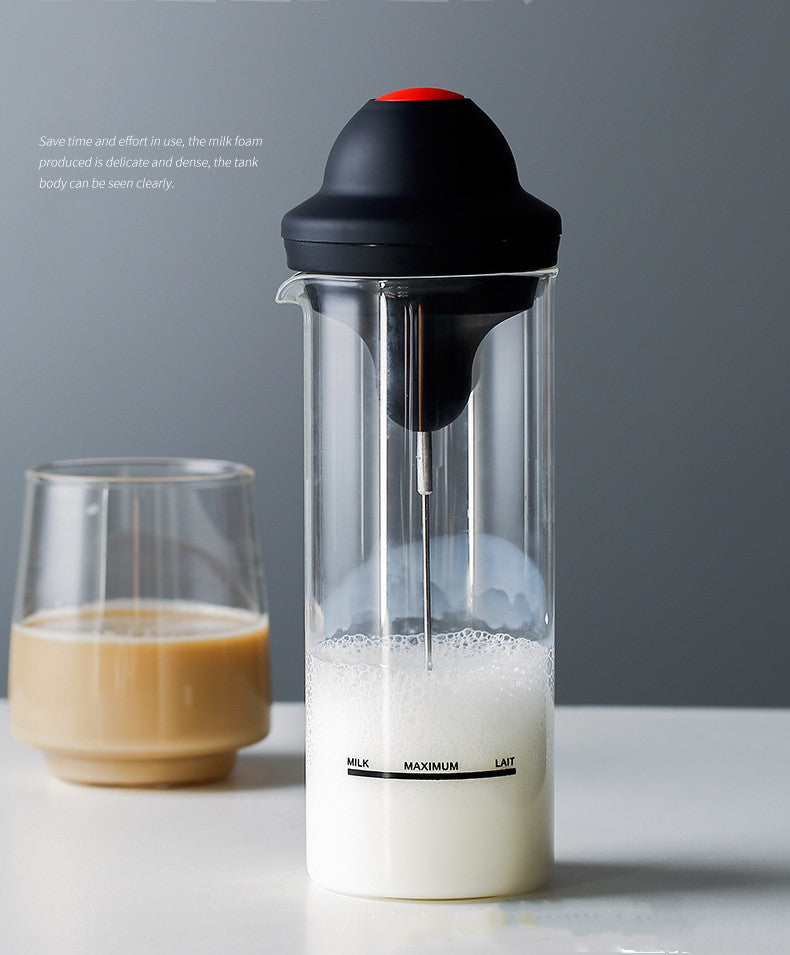 Electric Milk Frother & Beverage Mixing Cup