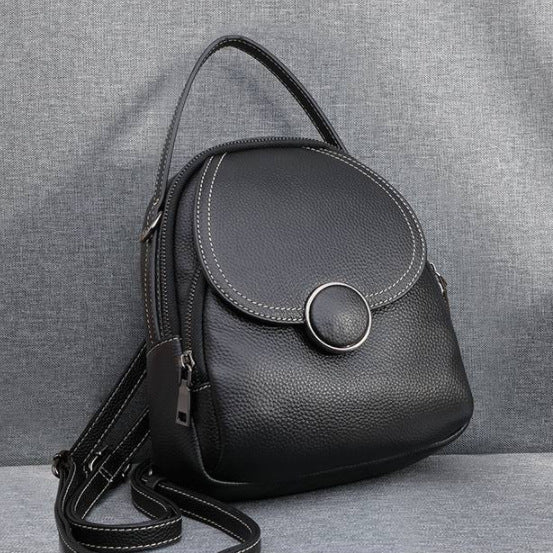 Lunara – Genuine Leather Crossbody Backpack