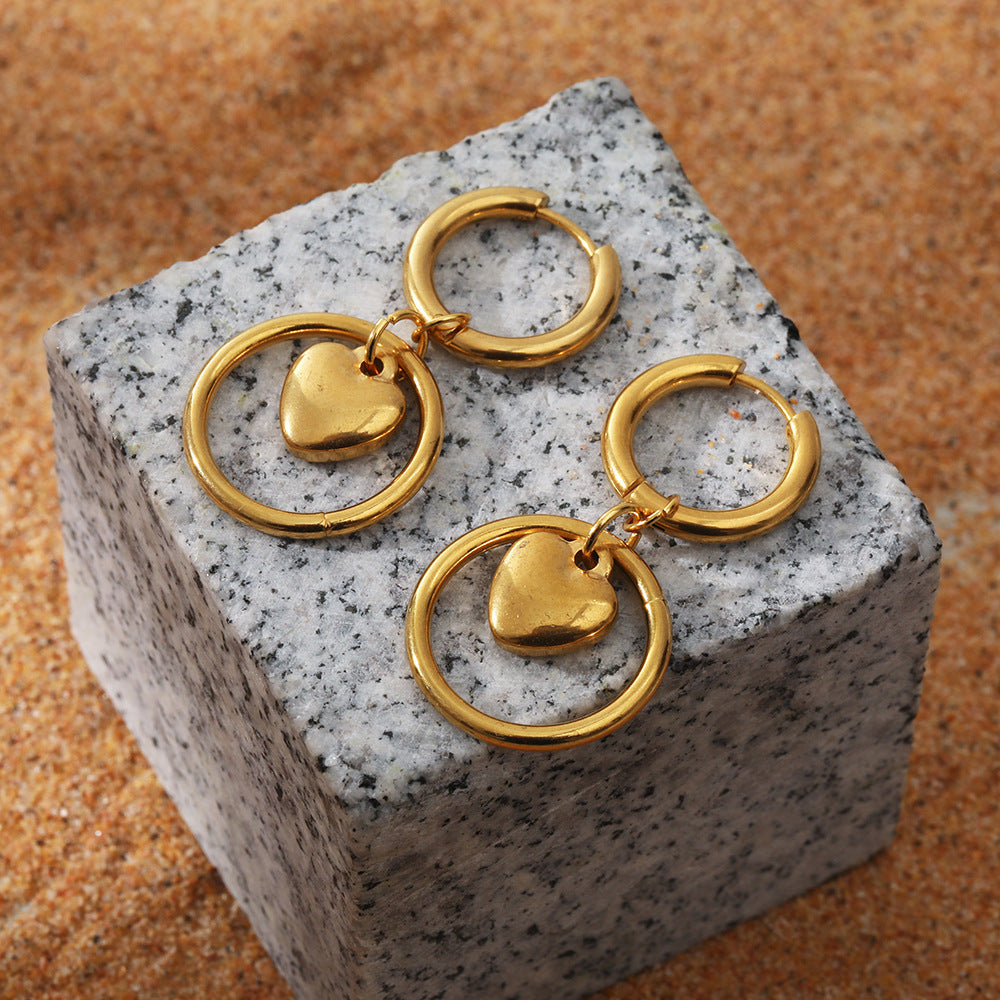 Kivana – Heart Hoop Earrings