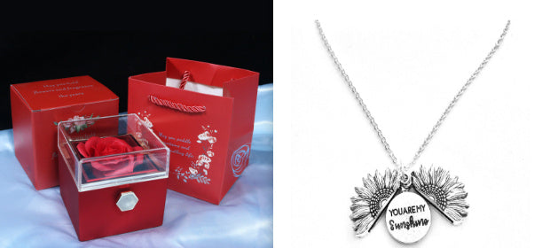 Rotating Soap Flower Rose Jewellery Gift Box – Elegant Packaging with Forever Rose