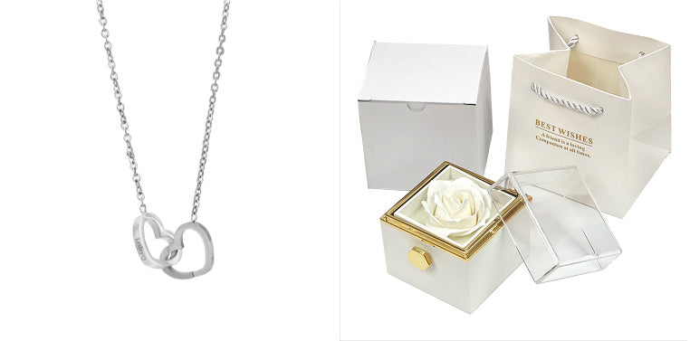 Rotating Soap Flower Rose Jewellery Gift Box – Elegant Packaging with Forever Rose