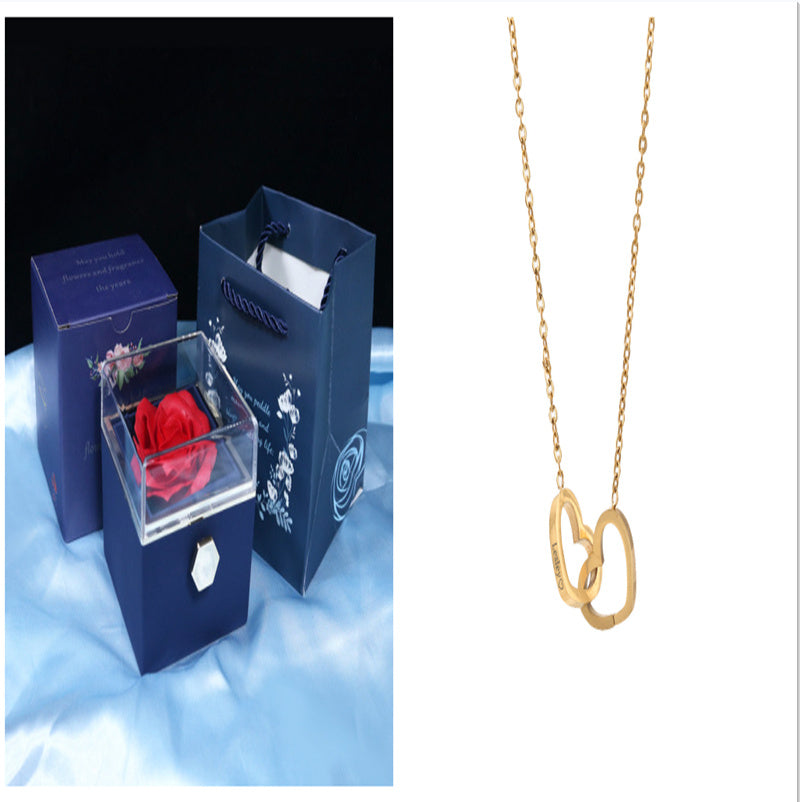 Rotating Soap Flower Rose Jewellery Gift Box – Elegant Packaging with Forever Rose