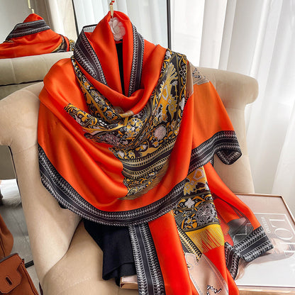 Lyona – Luxury Silk-Feel Winter Scarf for Women