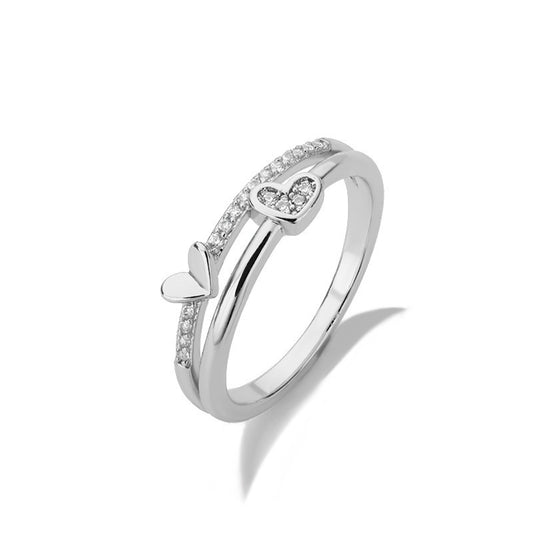 Lovelyn –  Double Layer Heart Ring