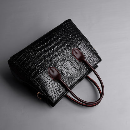 Crocodile-Texture Tote Handbag – European Style Women’s Shoulder Messenger Bag