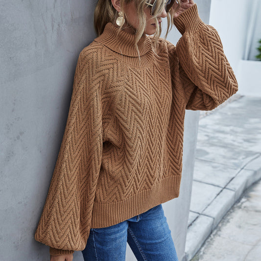 Lynea – Cozy Lantern Sleeve Chunky Knit Sweater