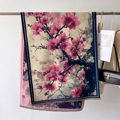 Florella – Double-Sided Floral Winter Scarf for Women