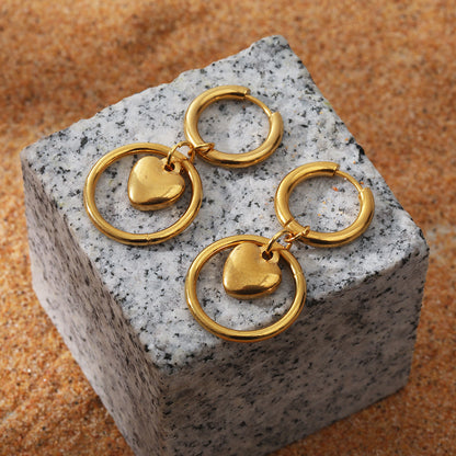 Kivana –  Heart Hoop Earrings