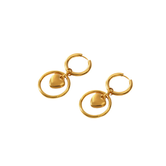 Kivana –  Heart Hoop Earrings