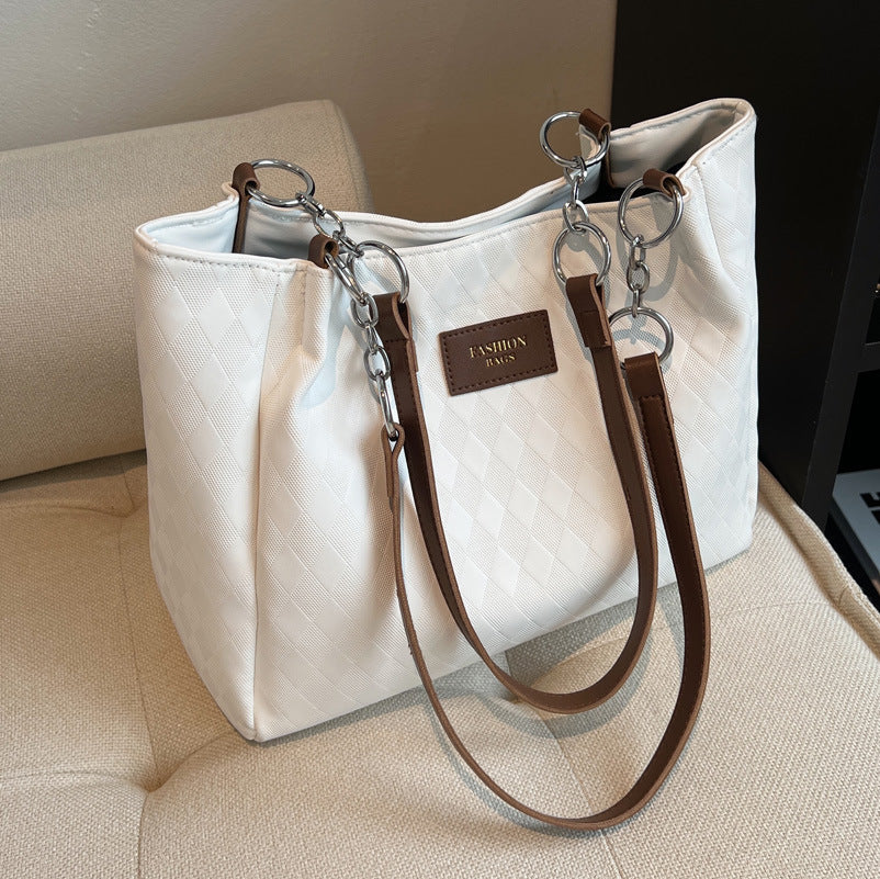 Rhombus Pattern Totes – Chain Shoulder Bag for Women