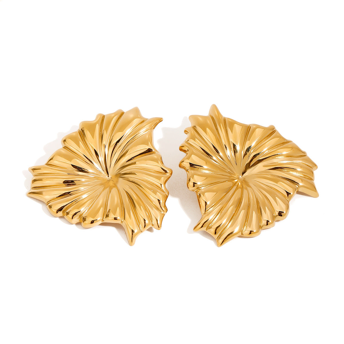 Serina – Sculpted Petal Statement Earrings