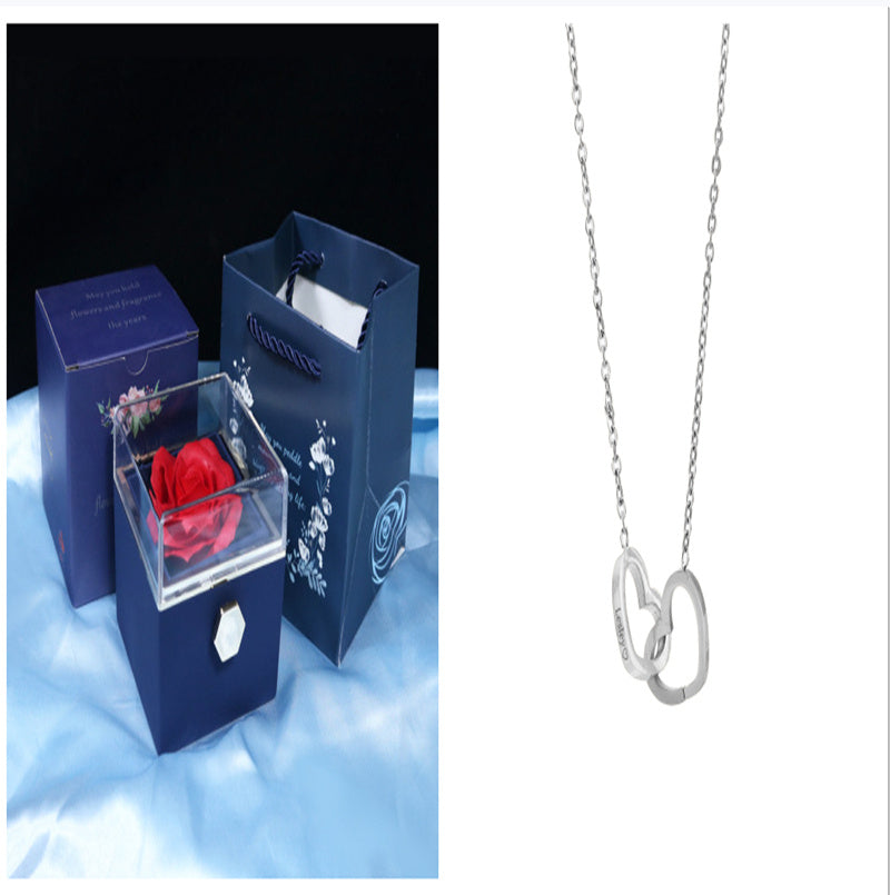 Rotating Soap Flower Rose Jewellery Gift Box – Elegant Packaging with Forever Rose