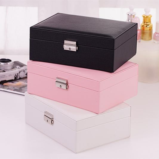 Multifunctional Jewellery Storage Box – Wooden Leather Organiser