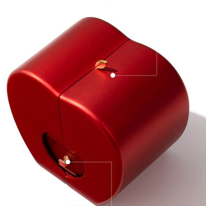 Red Apple Eternal Rose Jewellery Box with Necklace – Heart-Shaped Gift
