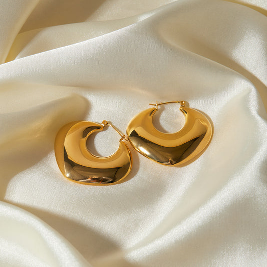 Ariella –  Heart-Shaped Hoop Earrings