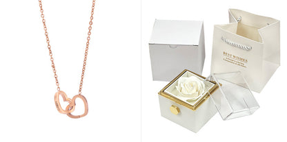 Rotating Soap Flower Rose Jewellery Gift Box – Elegant Packaging with Forever Rose