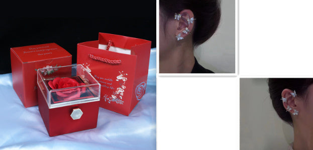 Rotating Soap Flower Rose Jewellery Gift Box – Elegant Packaging with Forever Rose