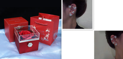 Rotating Soap Flower Rose Jewellery Gift Box – Elegant Packaging with Forever Rose