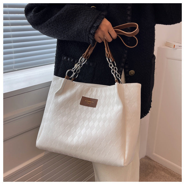 Rhombus Pattern Totes – Chain Shoulder Bag for Women