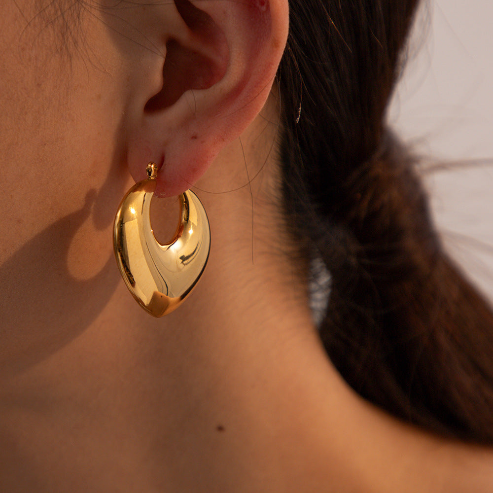Ariella –  Heart-Shaped Hoop Earrings