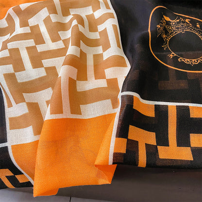 ELORIA – Retro-Chic Printed Scarf & Wrap for Women