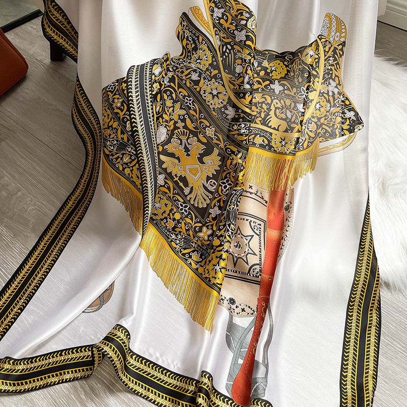 Lyona – Luxury Silk-Feel Winter Scarf for Women