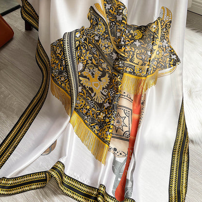 Lyona – Luxury Silk-Feel Winter Scarf for Women