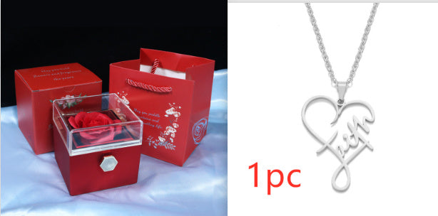 Rotating Soap Flower Rose Jewellery Gift Box – Elegant Packaging with Forever Rose