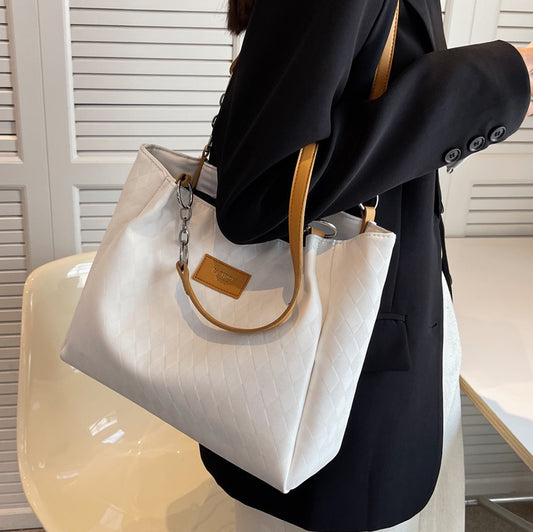 Rhombus Pattern Totes – Chain Shoulder Bag for Women