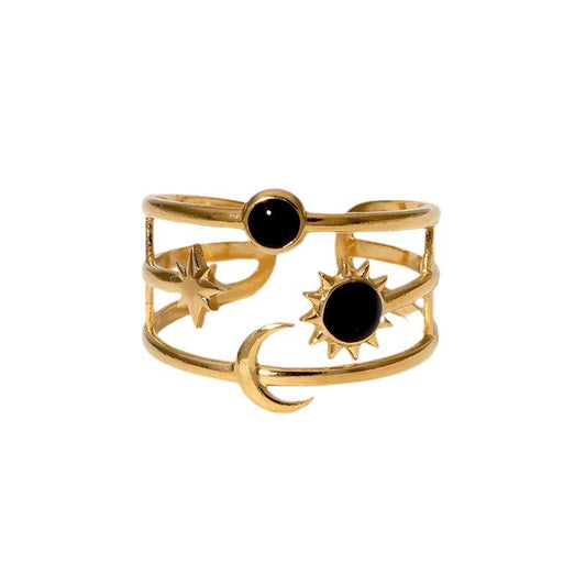 Aurenza – Sun Moon & Stars Ring