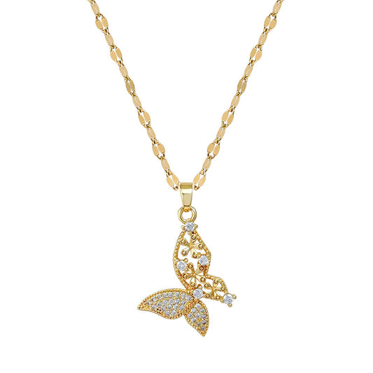 Elvina –  Butterfly Pendant Necklace