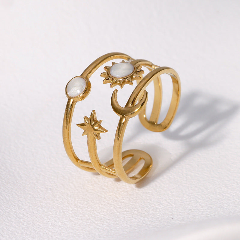 Aurenza – Sun Moon & Stars Ring