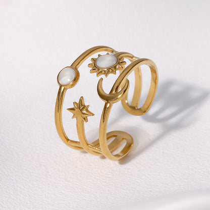 Aurenza – Sun Moon & Stars Ring