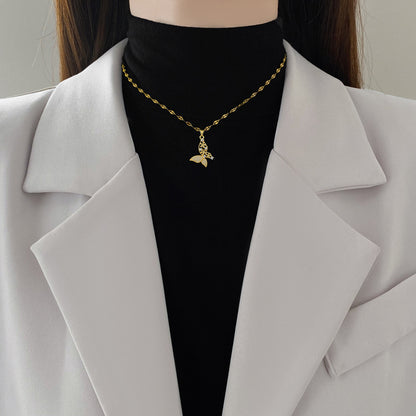 Elvina –  Butterfly Pendant Necklace