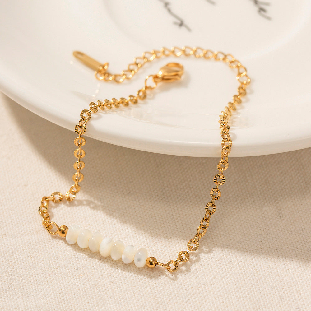 Aureya – Shell Pendant Chain Bracelet