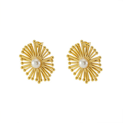 Sylori –  Pearl Flower Earrings