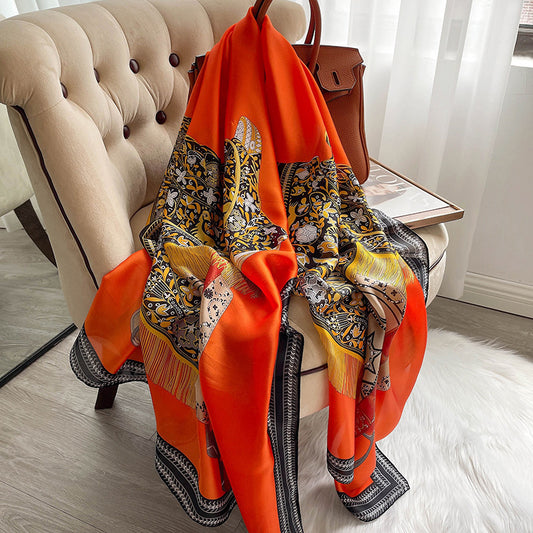 Lyona – Luxury Silk-Feel Winter Scarf for Women