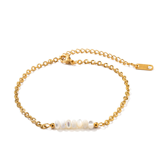 Aureya – Shell Pendant Chain Bracelet