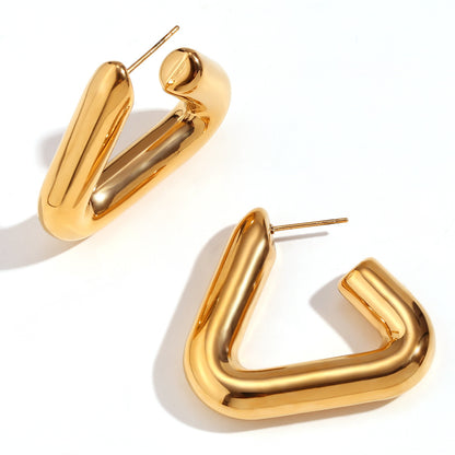 Aureya –  Geometric Hollow Tripod Earrings