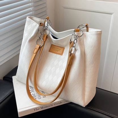 Rhombus Pattern Totes – Chain Shoulder Bag for Women