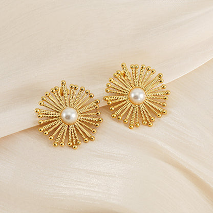 Sylori –  Pearl Flower Earrings