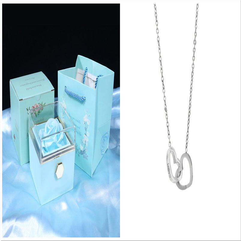Rotating Soap Flower Rose Jewellery Gift Box – Elegant Packaging with Forever Rose