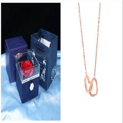 Rotating Soap Flower Rose Jewellery Gift Box – Elegant Packaging with Forever Rose