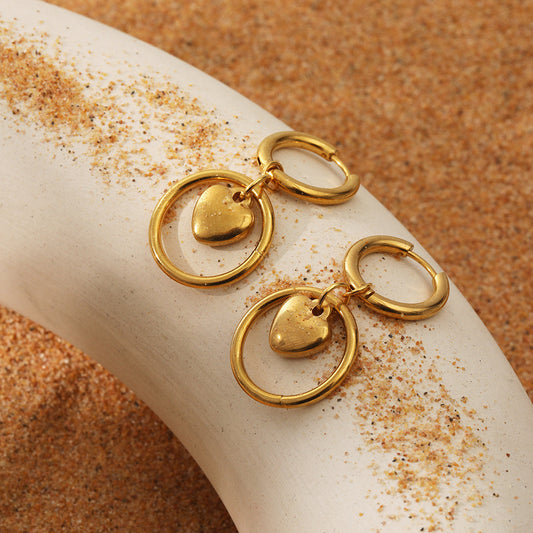 Kivana –  Heart Hoop Earrings