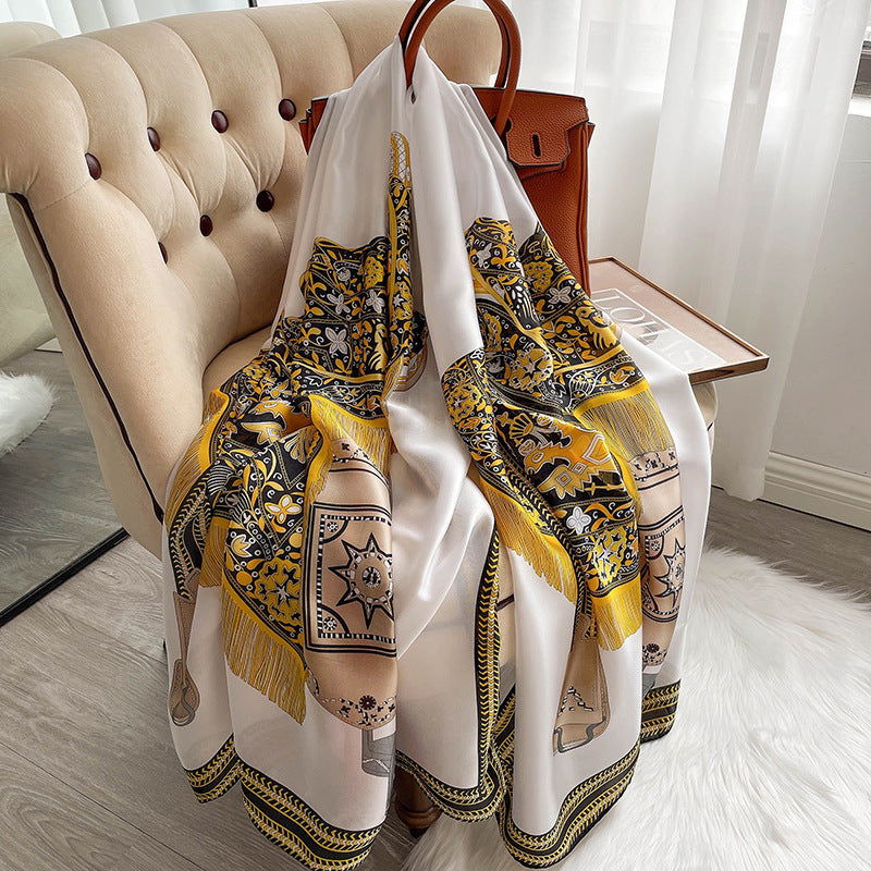 Lyona – Luxury Silk-Feel Winter Scarf for Women