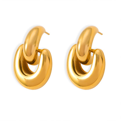 Oraya – Half Hoop Stud Earrings