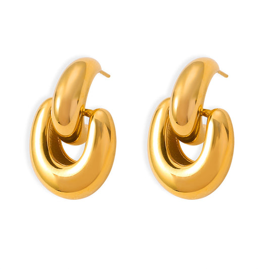Oraya – Half Hoop Stud Earrings