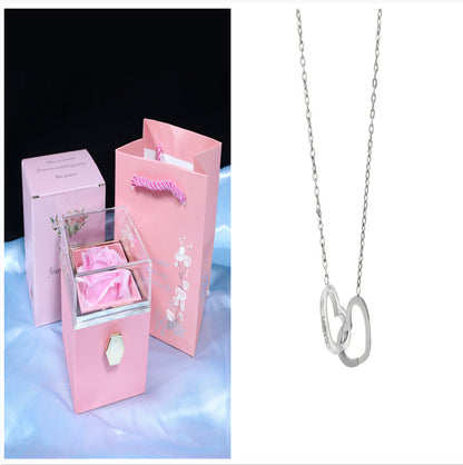Rotating Soap Flower Rose Jewellery Gift Box – Elegant Packaging with Forever Rose
